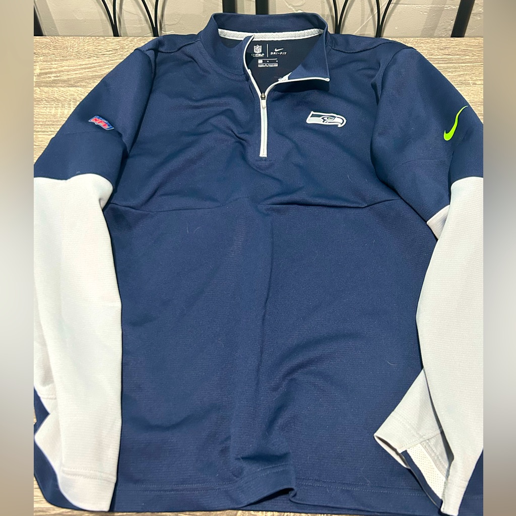 Seahawkss Nike Dryfit Quarterzip Pullovere Sz L